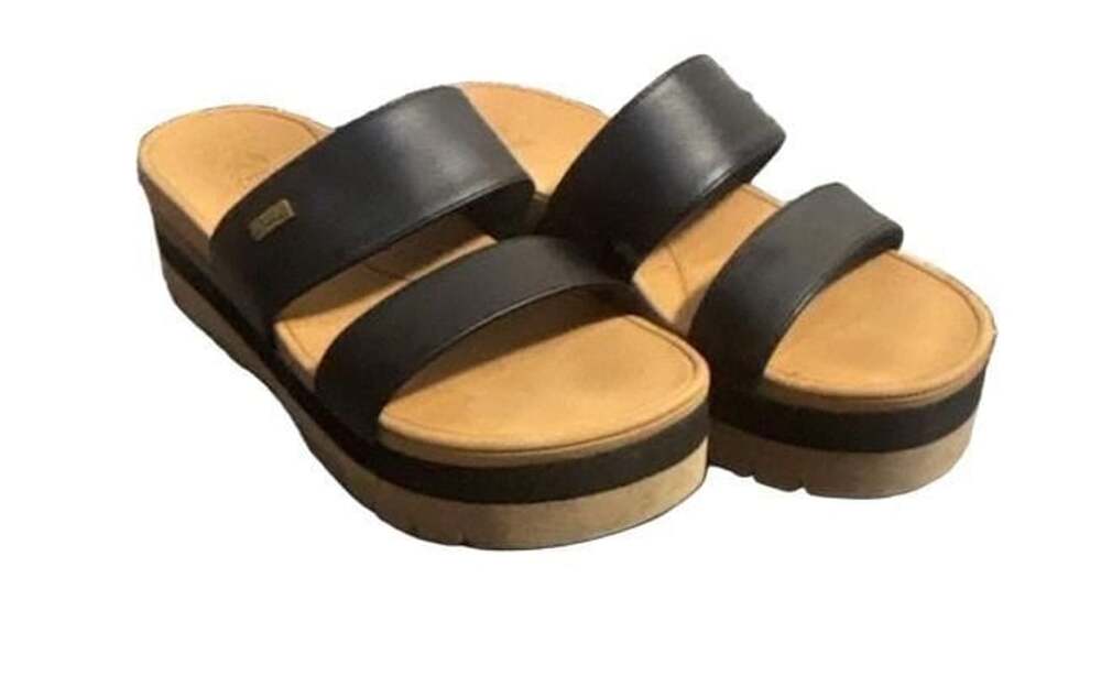 Reef Women's Cushion Vista Hi Slide Sandal Black